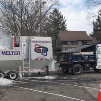<p>CTR&#x27;s Snow Melter in action Friday in Fairfield.</p>