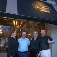 <p>Owner Ken Berisha and some of the staff from Beacon&#x27;s Brother&#x27;s Trattoria.</p>