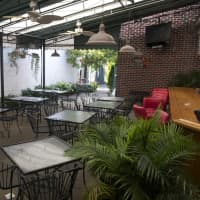 <p>The outdoor dining area at Gus&#x27;s Franklin Park Restaurant.</p>