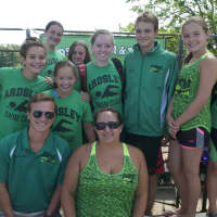 <p>Members of the Ardsley swim team.</p>