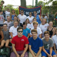 <p>Members of the Rye swim team at &#x27;The Counties.&#x27;</p>