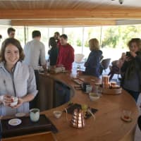 <p>A coffee shop serves up treats in the Pavilion at Grace Farms in New Canaan.</p>