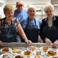<p>The dessert crew from the Church of St. Mary in Closter at the Bergen County Housing, Health and Human Services Center in Hackensack.</p>