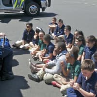 <p>Kids from the Side by Side School get a visit from EMS responders as part of EMS Services Week.</p>