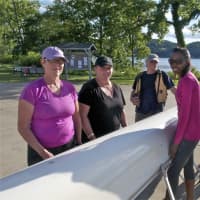 <p>Rowers get ready to hit the water at the HRRA.</p>