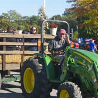 <p>There was a waiting line for the hay ride at Harvest Fest.</p>