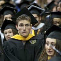 <p>A packed house watched the Pace University Commencement ceremony Friday morning at Pace University&#x27;s Goldstein Athletic Center.</p>