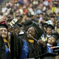 <p>A packed house watched the Pace University Commencement ceremony Friday morning at Pace University&#x27;s Goldstein Athletic Center.</p>