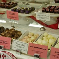 <p>Some of the handmade goodies at Oliver Kita Chocolates in Rhinebeck.</p>