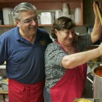 <p>Where the magic happens - Vinny&#x27;s sister,  Angelina Zaccardo, brings a new pot of Fra Diavolo to life.</p>