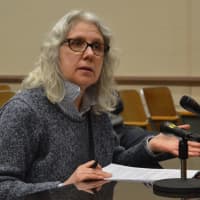 <p>Commuter Laura Vogel of Englewood belongs to the Better Bus Alliance. &quot;Why not have more local buses that take us to the rails?&quot; she asks.</p>