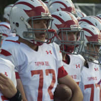 <p>Tappan Zee players look on at the action Saturday at Eastchester.</p>