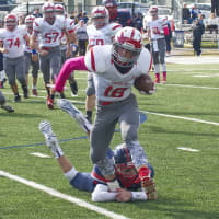 <p>The Eastchester High football team earned a spot in this week&#x27;s Class A playoff tournament by beating Tappan Zee Saturday at Eastchester. </p>