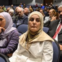 <p>The audience at Meet the Candidates at Paramus High School Thursday night.</p>