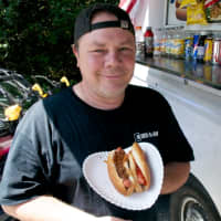 <p>A happy regular at Charchael&#x27;s Hotdog Oasis.</p>