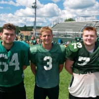 <p>Bears captains (from L): Conner Dignan, Jack Guida, Nick Leahy.</p>