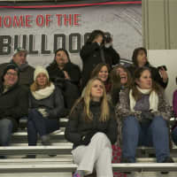 <p>Fans watch the action between Brewster and Pawling Friday afternoon at the Brewster Ice Arena.</p>