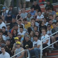<p>The L/P fans take in the action at White Plains High School.</p>