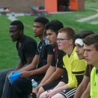 <p>The Dover High boys soccer team preps for the upcoming season at a recent scrimmage.</p>