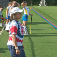 <p>Mahopac coach Dona DiMaggio watches the action at Friday&#x27;s game.</p>