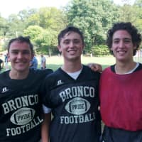<p>Bronxville High football captains (L to R): Brian DePaul, Jack Reilly and Jack Flanagan</p>