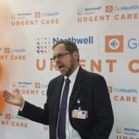 <p>Northwell GoHealth Medical Director Dr. Robert Korn speaks at Wednesday&#x27;s grand opening.</p>