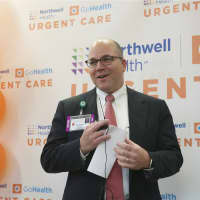 <p>Phelps Hospital President Daniel Blum speaks at Wednesday&#x27;s grand opening in Tarrytown.</p>