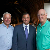 <p>Millbrook Vineyards &amp; Winery founders David Bova (L) and John Dyson (R) with Dutchess County Executive Marc Molinaro at Friday night&#x27;s wine party.</p>
