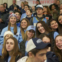 <p>Suffern fans check out the action on the ice.</p>