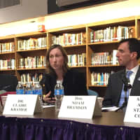 <p>New Rochelle Mayor Noam Bramson and Dr. Clair Kramer Mills, assistant vice president of the Federal Reserve Bank of New York, were among local leaders on the forum&#x27;s panel.</p>