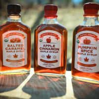 <p>Some of the syrups produced by Sandy Hook-based Maple Craft Foods.</p>