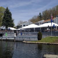 <p>The view from Candlewood Lake of Down the Hatch, a popular summer party spot.</p>