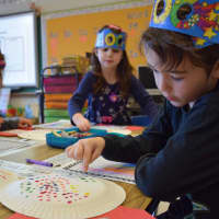 <p>Students celebrate 100 days of school at Dows Lane Elementary School.</p>