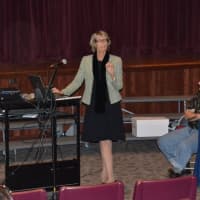 <p>Dutchess County Commissioner of Health Dr. Kari Reiber gave a presentation at the Substance Abuse Forum at Dover High School.</p>