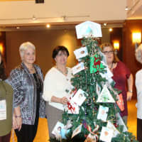 <p>Members from the Adler Aphasia Center with their 501(c) tree.</p>