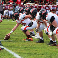<p>As starting center, Dylan Freschi (#55) is the anchor of the Hasbrouck Heights offensive line.</p>