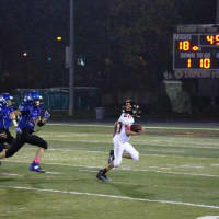 <p>Junior Aviator Shane Ike beat out three Blue Devil defenders on his way to the end zone late in the third quarter.</p>
