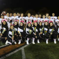 <p>Before the seniors game, Hasbrouck Heights honored the eighth-grade cheerleaders and football players in their final home game in the annual Rose Ceremony.</p>