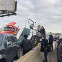 <p>New York Gov. Andrew Cuomo helped a trapped passenger in a car on the Brooklyn Queens Expressway.</p>