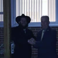 <p> Rockland County Executive Ed Day met with fellow elected officials and local Jewish leaders at the annual menorah lighting, which took place Friday outside the Allison-Parris County Office Building in New City. </p>