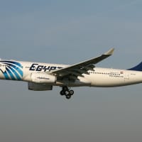 <p>An EgyptAir jet.</p>