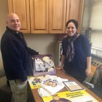 <p>Rich Solimando and Kristy Friedman are helping introduce Watch D.O.G.S. at Emerson Memorial School.</p>