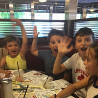 <p>Coloring at the Eveready Diner in Hyde Park.</p>
