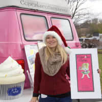 <p>Sonja Kramer with the Cupcake Cutie truck at last year&#x27;s Bergen PBA Toy Drive.</p>