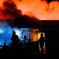 <p>A home on fire in the first block of Pickford Drive in Lancaster Township.</p>