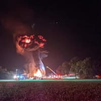 <p>An explosion over a barn in East Donegal Township.</p>