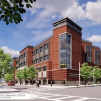 <p>A rendering of the Justice Sonia Sotomayor Community School in Yonkers</p>