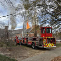 <p>The scene of the Montgomery County church fire.</p>