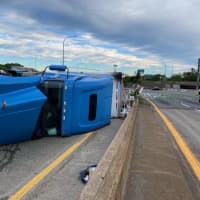 <p>The involved tractor trailer</p>
