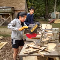 <p>In addition to building a shed, Wooster School students harvested vegetables and cared for animals during a recent visit to The Farm at Holmes.</p>